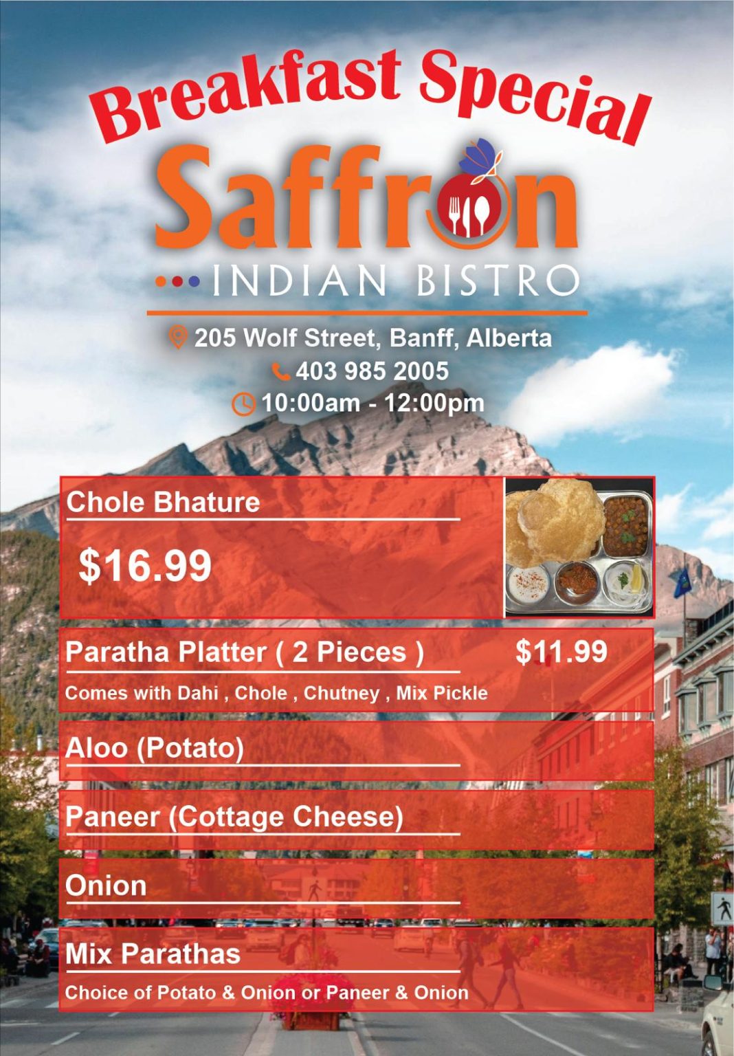 Saffron Banff Indian Bistro
